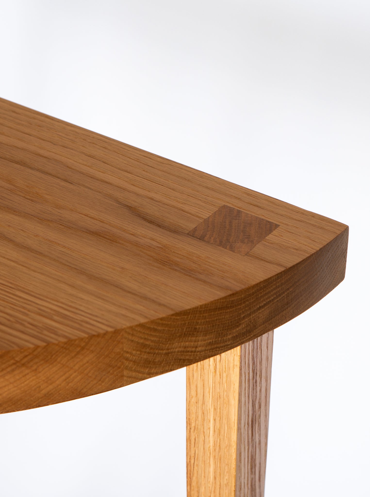 Oak Half Moon Table