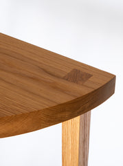 Oak Half Moon Table
