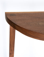 Walnut Half Moon Table