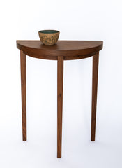 Walnut Half Moon Table