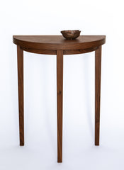 Walnut Half Moon Table