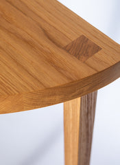 Oak Half Moon Table