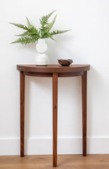Walnut Half Moon Table