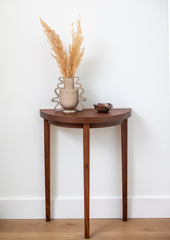 Walnut Half Moon Table