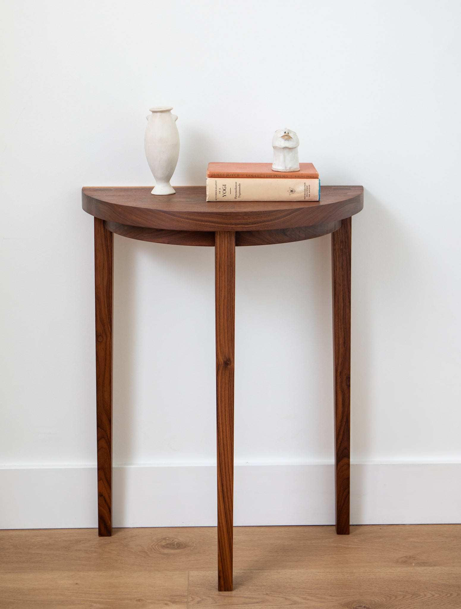Walnut Half Moon Table