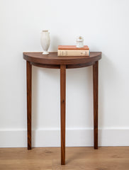 Walnut Half Moon Table