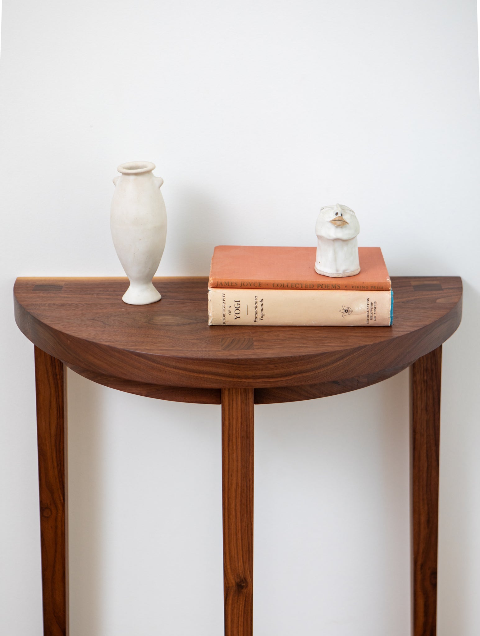 Walnut Half Moon Table