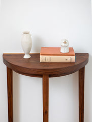 Walnut Half Moon Table