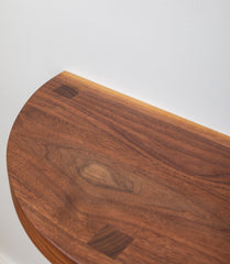 Walnut Half Moon Table