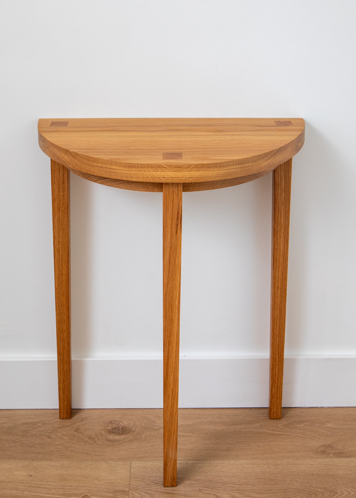 Oak Half Moon Table