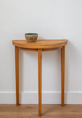 Oak Half Moon Table