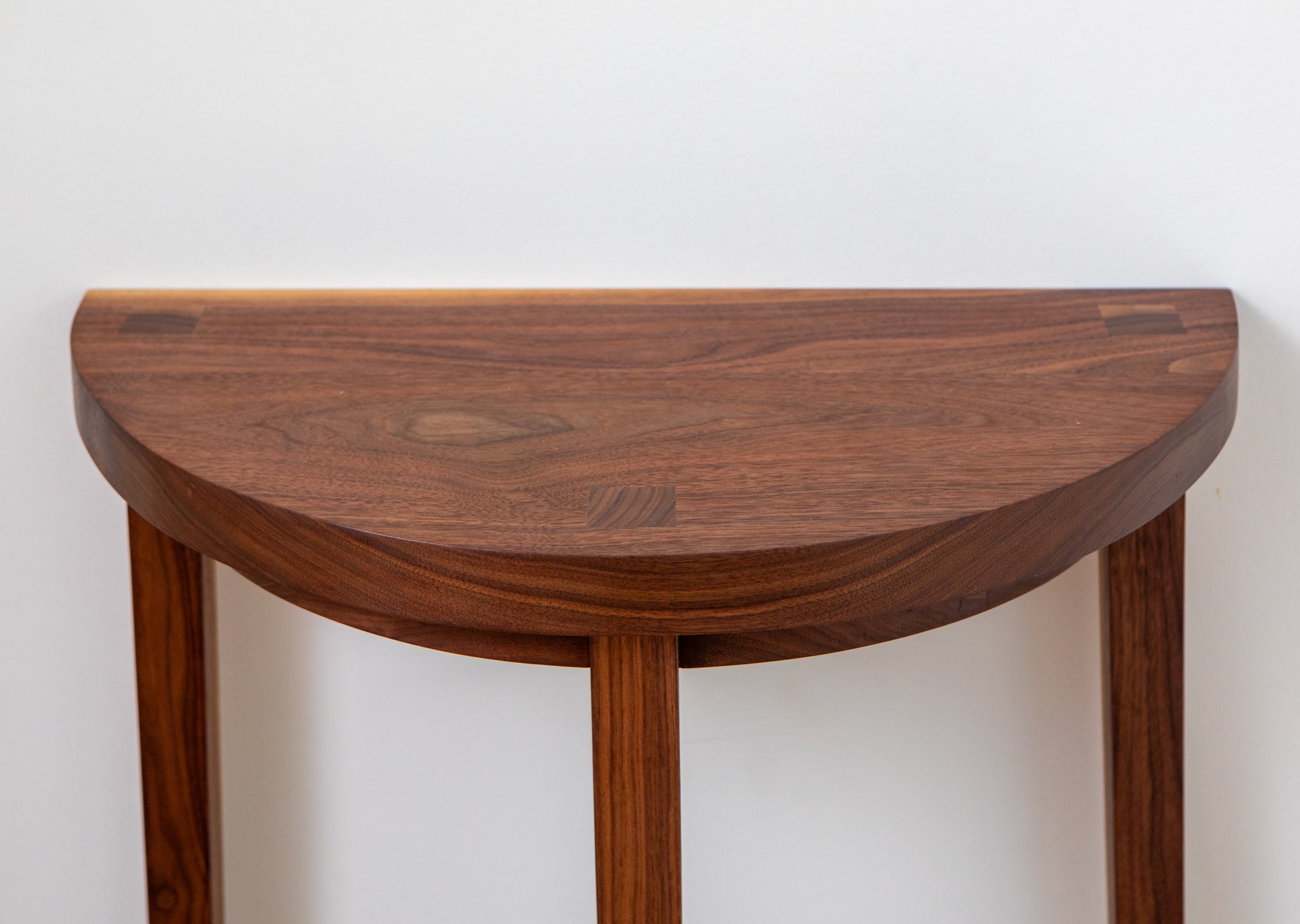 Walnut Half Moon Table