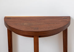 Walnut Half Moon Table