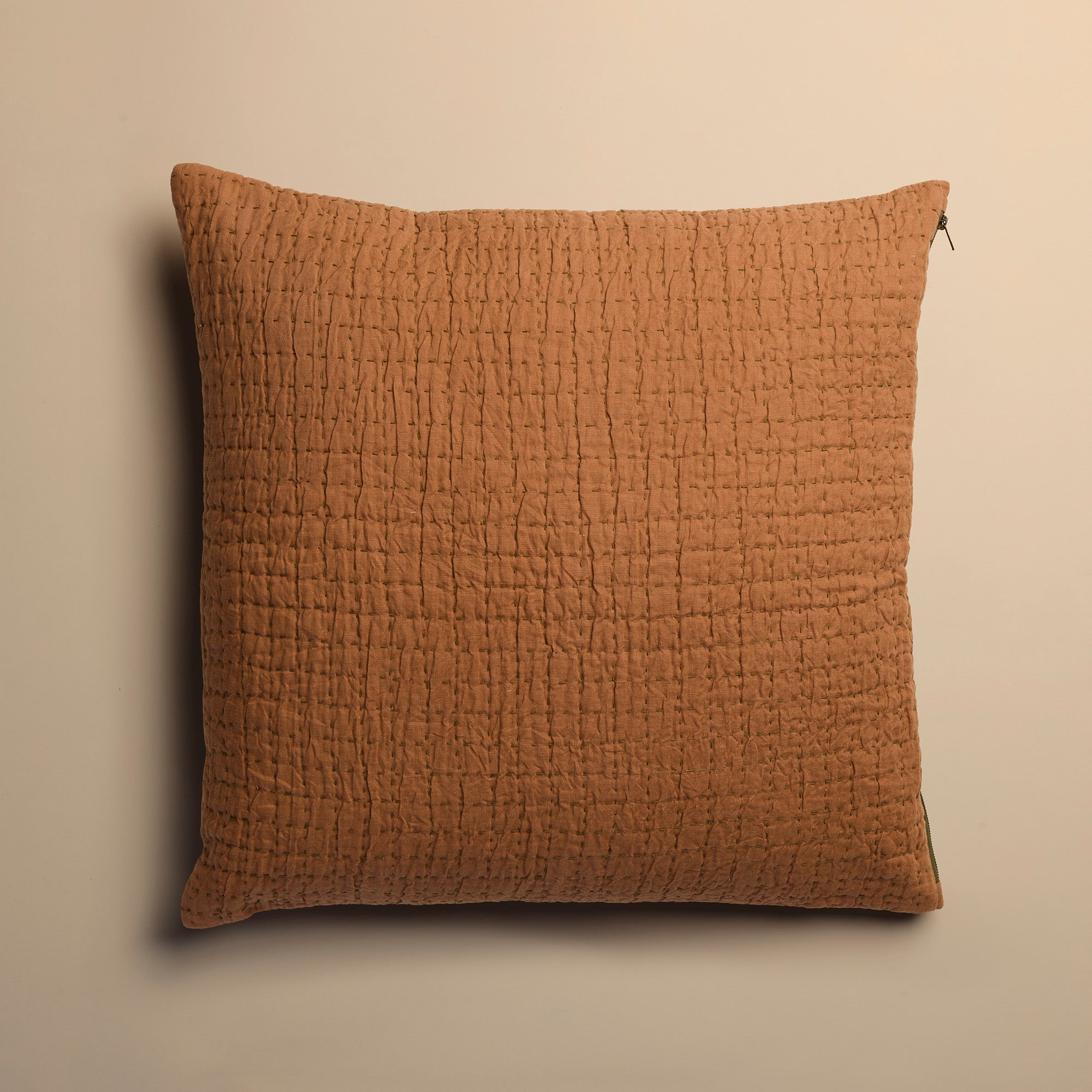 Jasper Quilted Hemp Pillow